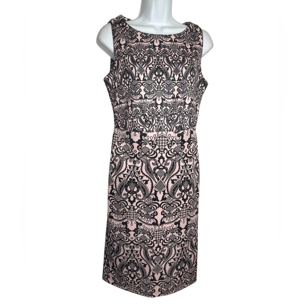 New York & Company Dress Size Small Black & Light‎ Pink Sleeveless Stretch Dress